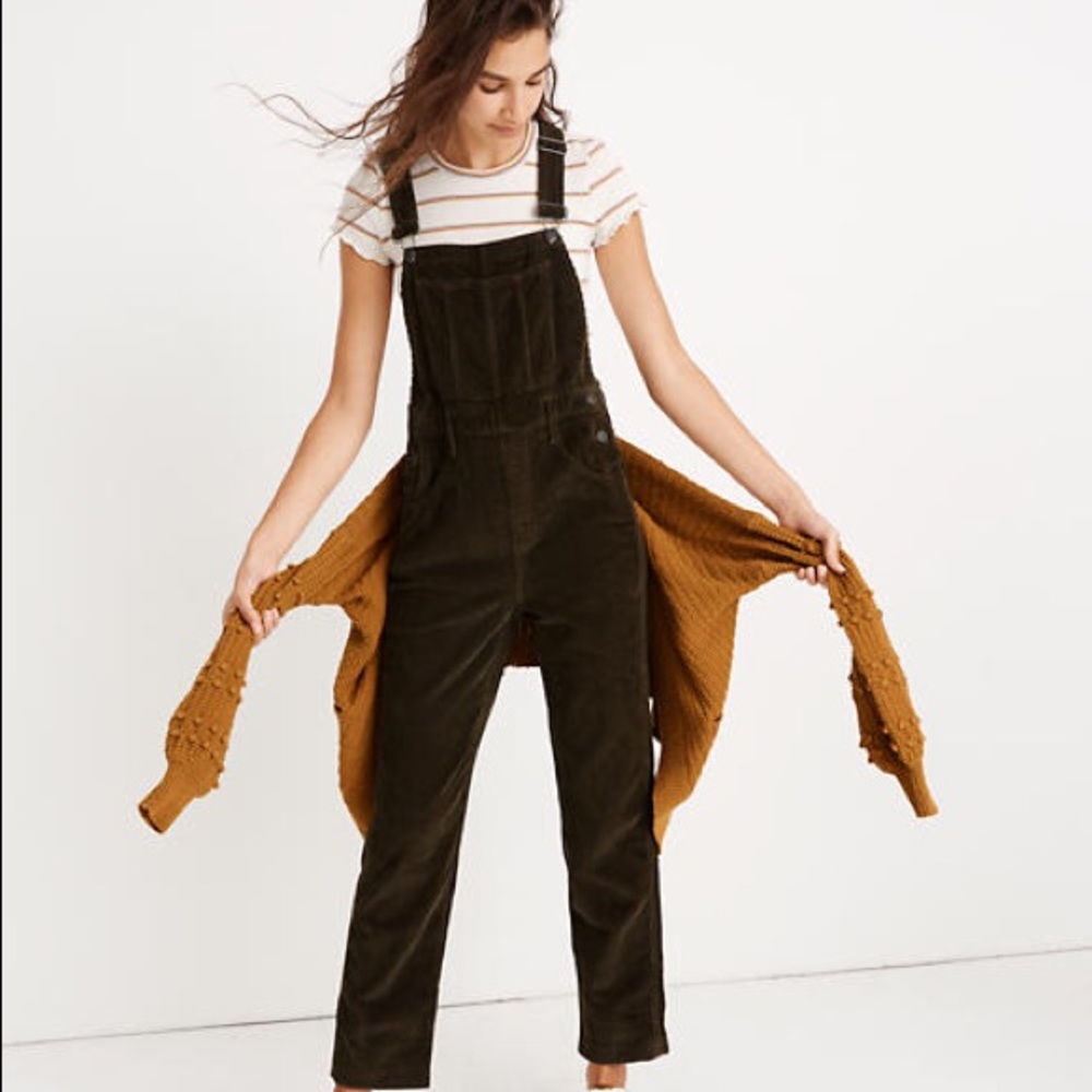 (Madewell) Corduroy Straight-Leg Overalls
